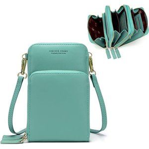 Small Crossbody Cell Phone Purse Women Mini Messenger Shoulder Handbag Wallet